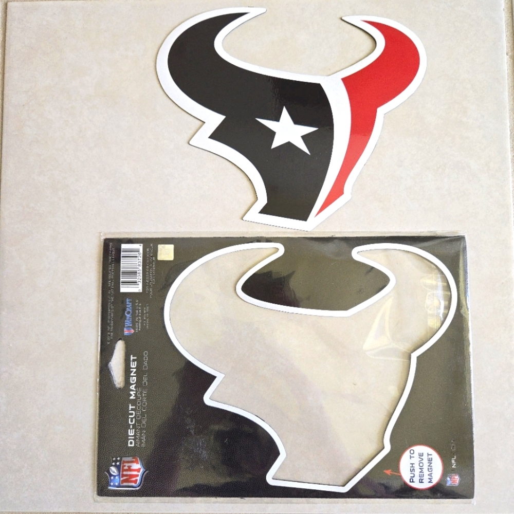 NEW Houston Texans Football Official Logo Die Cut Fridge Magnet Wincraft